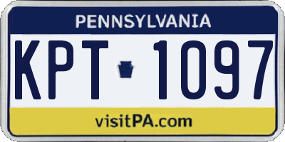 PA license plate KPT1097