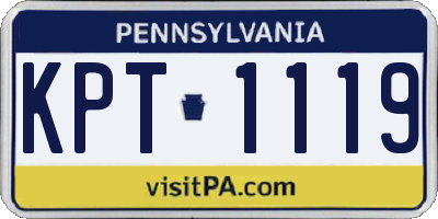 PA license plate KPT1119