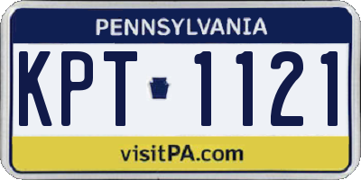 PA license plate KPT1121