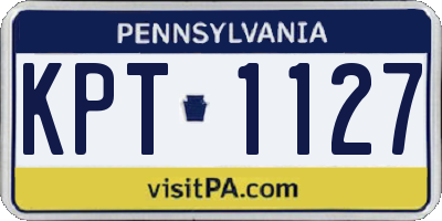 PA license plate KPT1127