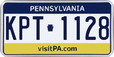 PA license plate KPT1128