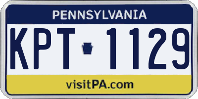 PA license plate KPT1129