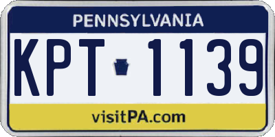 PA license plate KPT1139