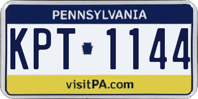 PA license plate KPT1144
