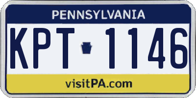 PA license plate KPT1146