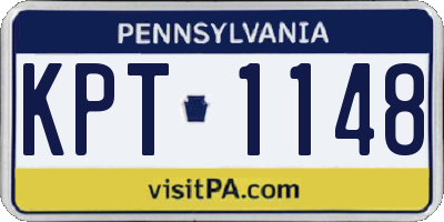 PA license plate KPT1148
