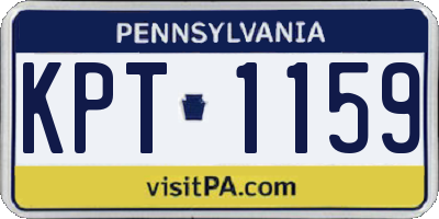 PA license plate KPT1159