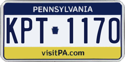 PA license plate KPT1170