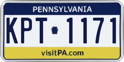 PA license plate KPT1171