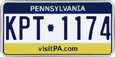 PA license plate KPT1174
