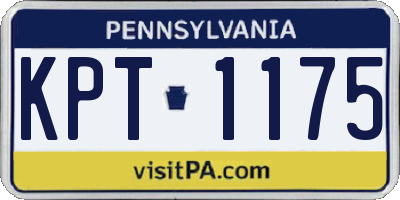 PA license plate KPT1175