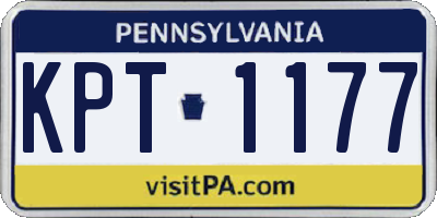 PA license plate KPT1177