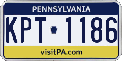 PA license plate KPT1186