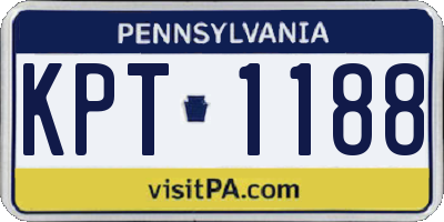 PA license plate KPT1188