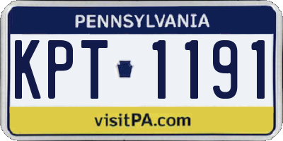 PA license plate KPT1191