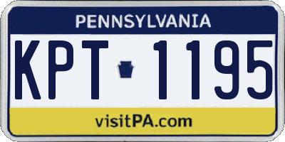 PA license plate KPT1195