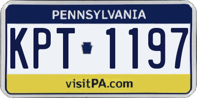 PA license plate KPT1197