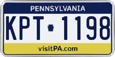 PA license plate KPT1198