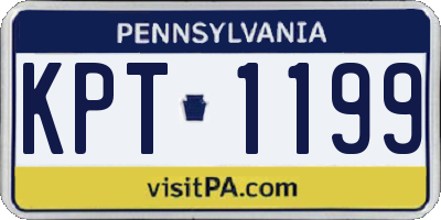 PA license plate KPT1199