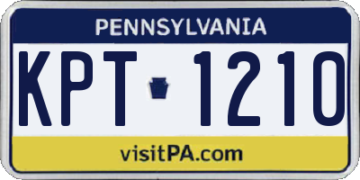 PA license plate KPT1210