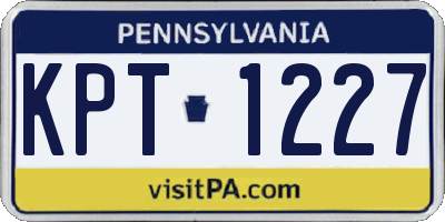 PA license plate KPT1227