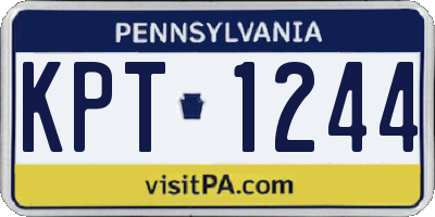 PA license plate KPT1244