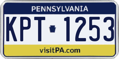 PA license plate KPT1253