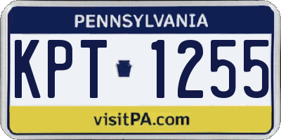 PA license plate KPT1255