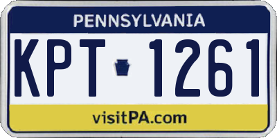 PA license plate KPT1261