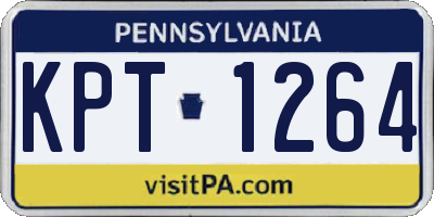 PA license plate KPT1264