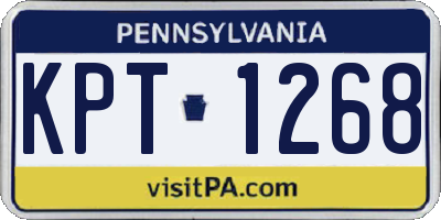 PA license plate KPT1268