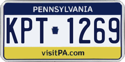 PA license plate KPT1269