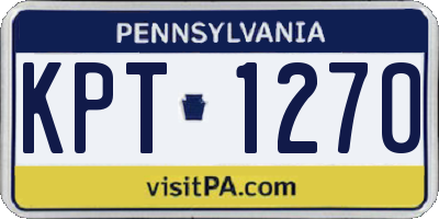 PA license plate KPT1270