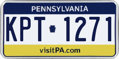 PA license plate KPT1271