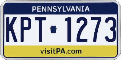 PA license plate KPT1273