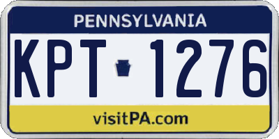 PA license plate KPT1276