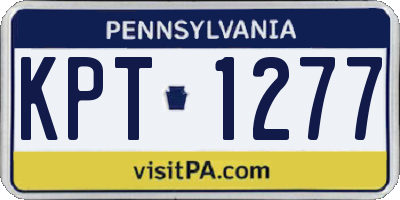 PA license plate KPT1277