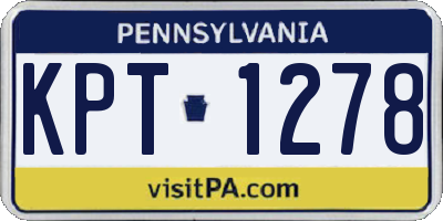 PA license plate KPT1278