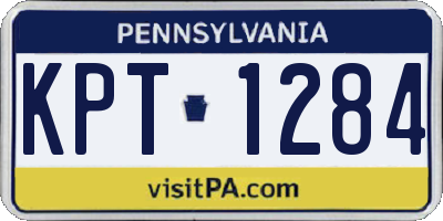 PA license plate KPT1284