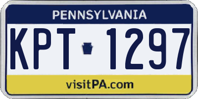 PA license plate KPT1297