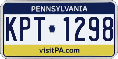 PA license plate KPT1298