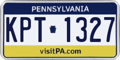 PA license plate KPT1327