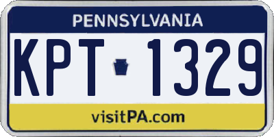 PA license plate KPT1329