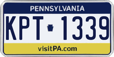 PA license plate KPT1339