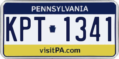 PA license plate KPT1341