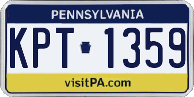 PA license plate KPT1359