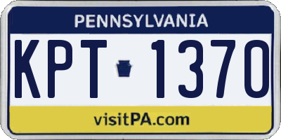 PA license plate KPT1370