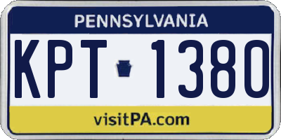 PA license plate KPT1380