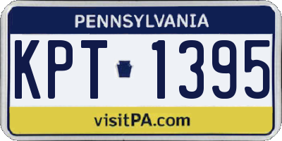 PA license plate KPT1395