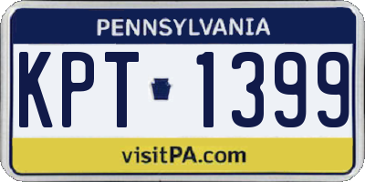 PA license plate KPT1399